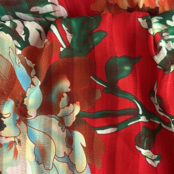 Romeo & Juliet Couture Red Floral Strapless Dress Size S - Picture 9 of 9